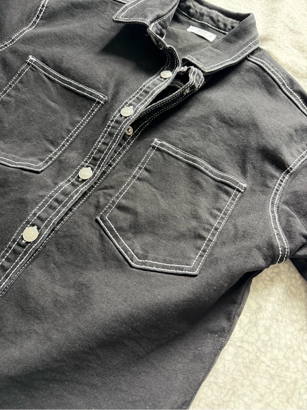 Ardene Black Top with White Label Detail